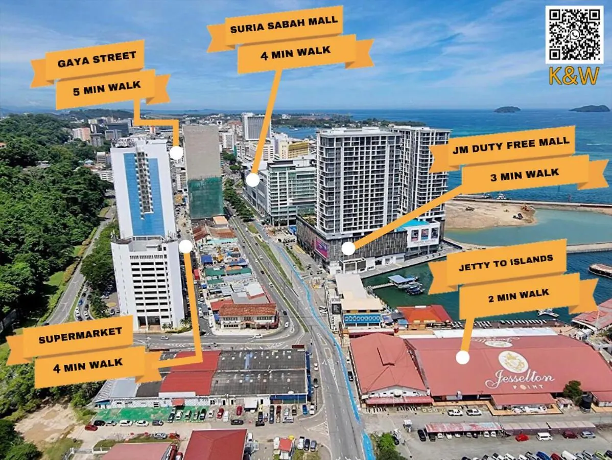 Jq T21 Sunset Seaview Homestay Free Wifi & Parking Kota Kinabalu 0*,